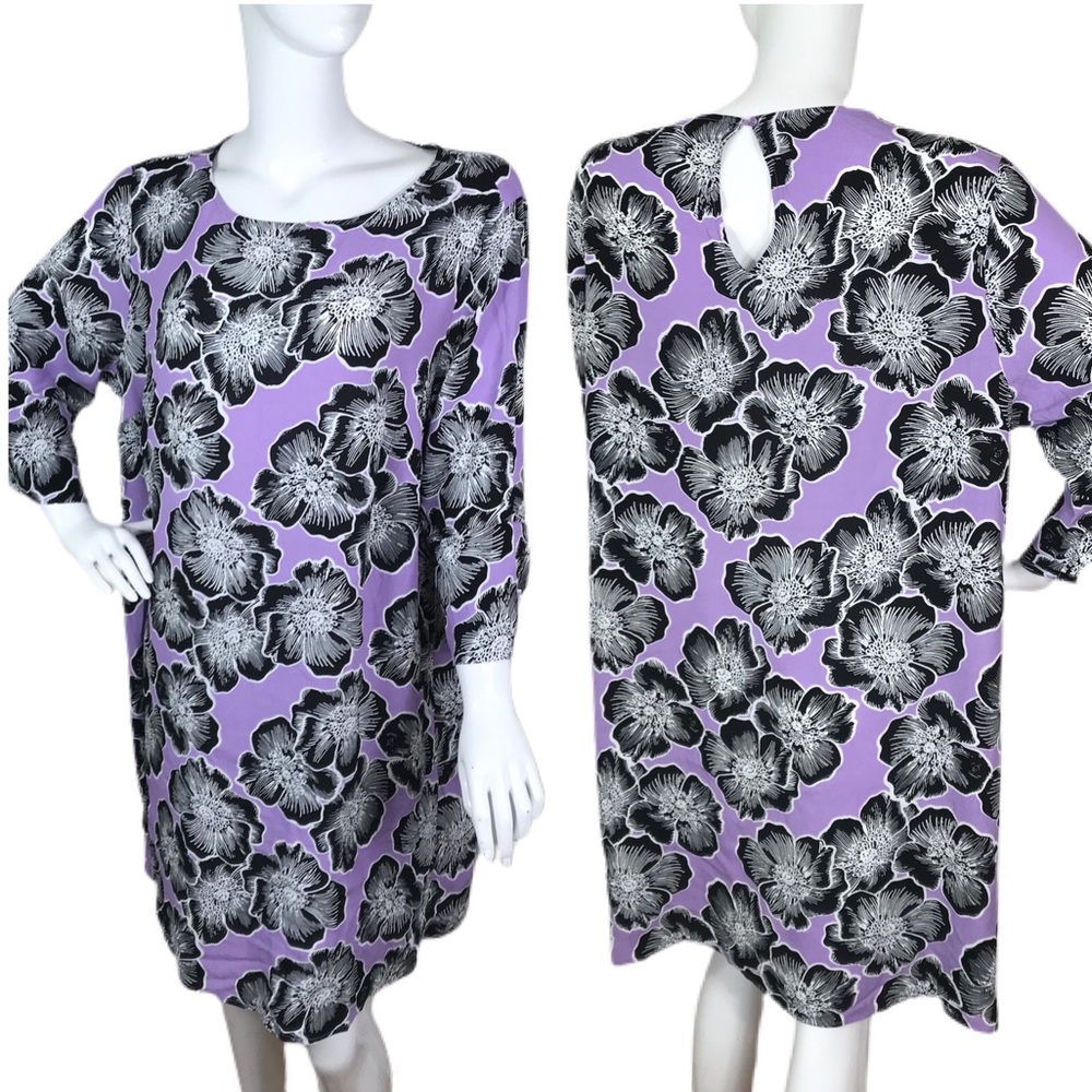 Ellos size 20 Plus Lavender Keyhole Back Rayon Dress